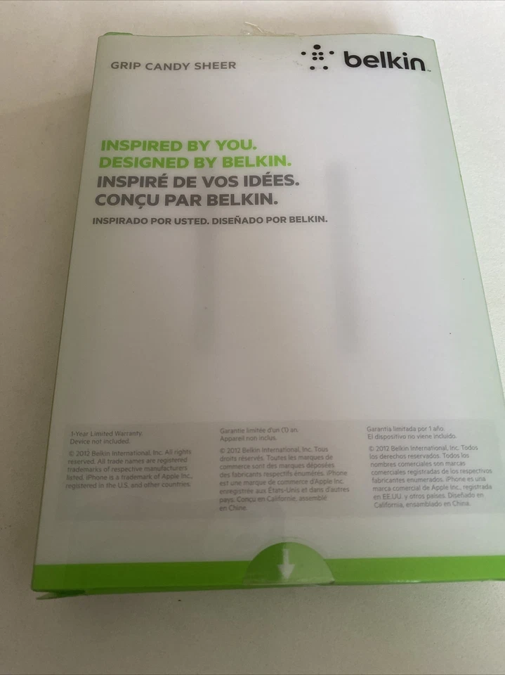 NEW Belkin Grip Candy Sheer iPhone 5/5s Case New In Box pink With Purple Sides - Image 2 of 2