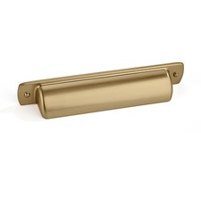 6 Pack 3" Drawer Pulls Brushed Brass Cabinet Cup Pulls Kitchen Hardware Brush...