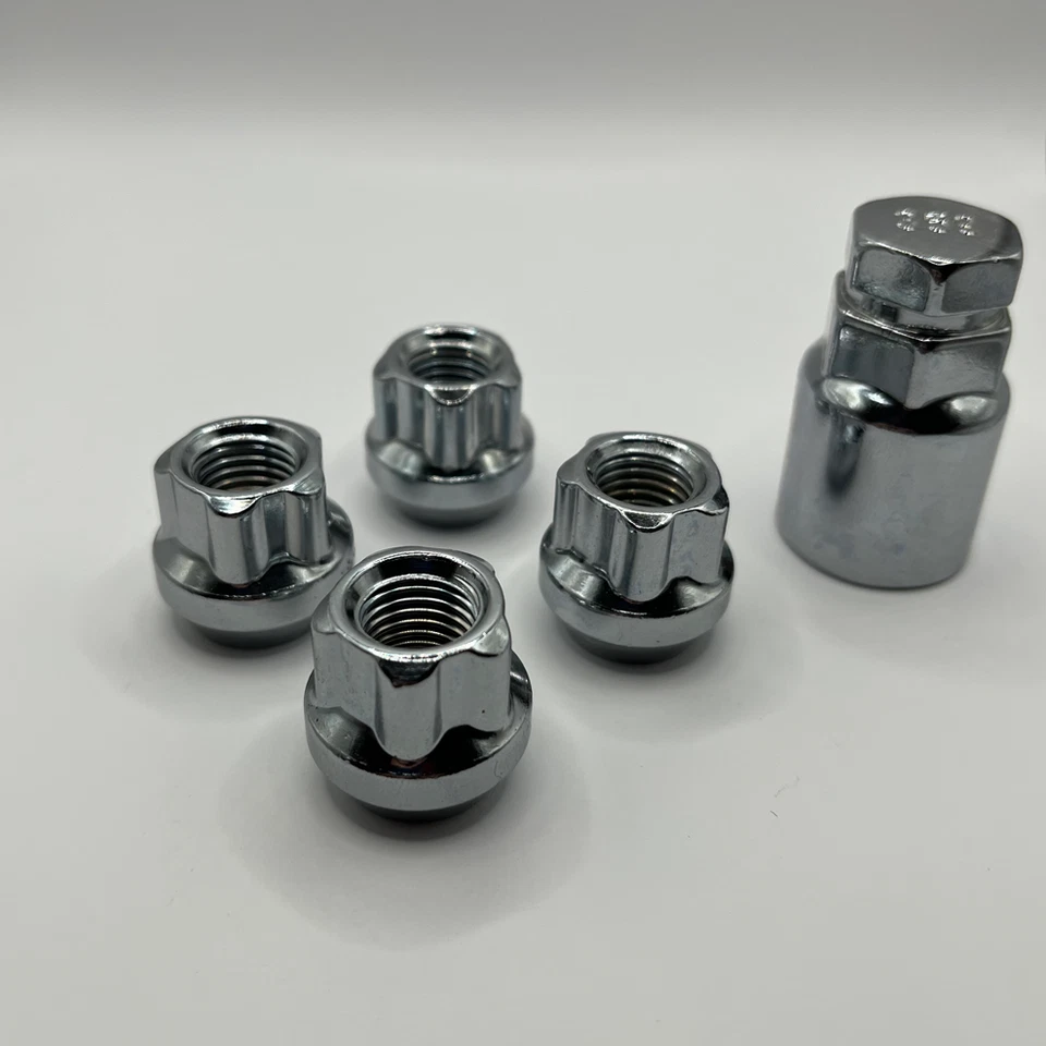 Tuercas de rueda de bloqueo M12x1,5 abiertas (zinc) para Toyota Blizzard Bonina Caldina Celica Foto 2 de 4