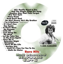 CUSTOM KARAOKE NEIL DIAMOND RARE 19 SONGS cdg CD G LADY OH DRY YOUR EYES  MORE