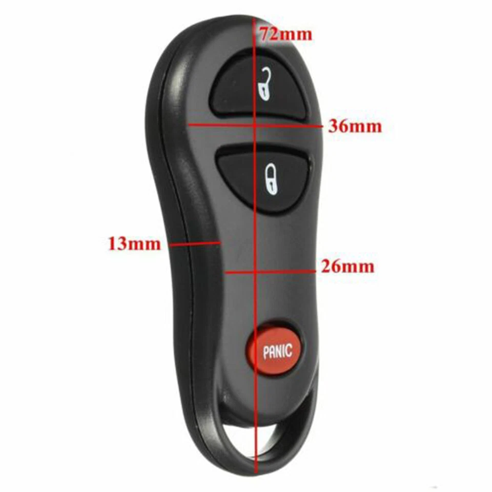 2x Key Fob Remote For 2002 2003 2004 2005 Dodge Ram 1500 2500 3500 — 第 3/3 张图片