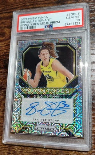 2021 Prizm WNBA Breanna Stewart MOJO/25 Signature AUTO PSA 10! POP 2! 2xMVP!