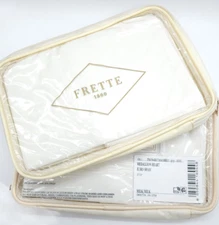 Frette Medallion Heart Euro Pillow Shams Milk Set of 2 Shams NEWJG025039