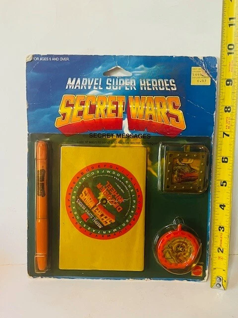 Figura Mensajes Marvel Secret Wars Sin usar, en caja 1984 sellada decodificador escudos de rueda BMC3 Foto 3 de 4