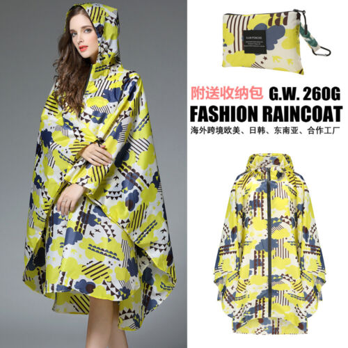 Fashion J&K Style Unisex Portable Raincoats Rainproof Hiking Cycling Rain Cape - Picture 24 of 53