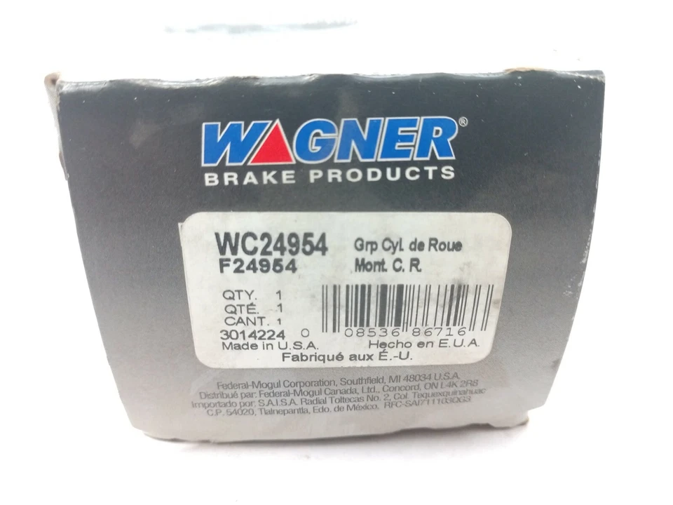 Cilindro de rueda de freno de tambor delantero-derecho/izquierdo Wagner WC24954 Foto 2 de 2
