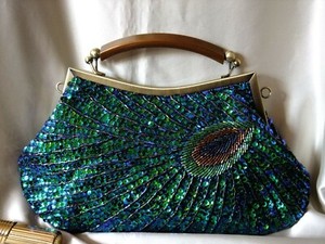 green evening bag