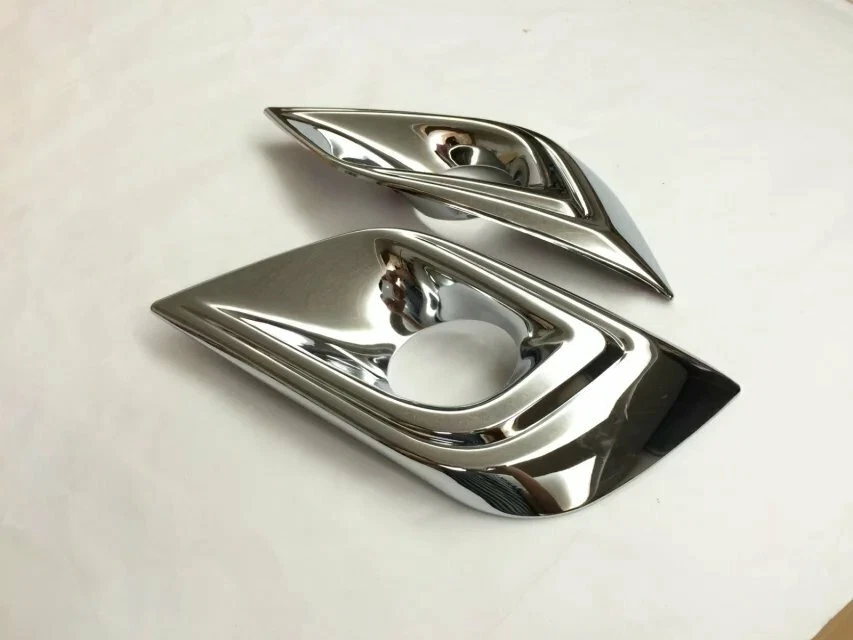 Pair ABS Chrome Front Fog Light Lamp Trim Cover For Nissan Murano 2015-2018 - Image 2 of 4