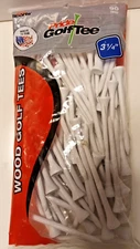 Pride Wood Golf Tees 3-1/4 inch 90 Count Perfect for Teeing High Made In USA NEW