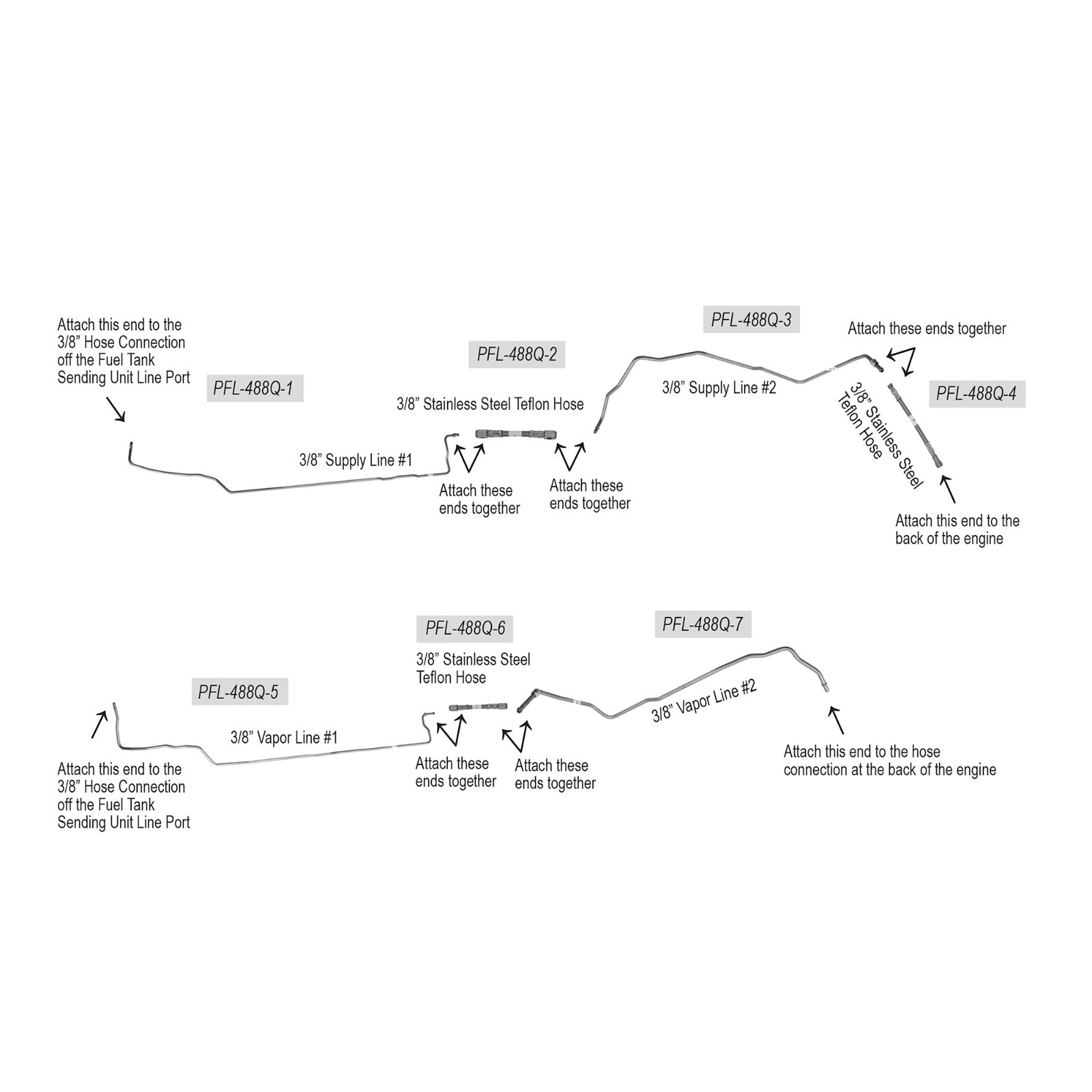 Fuel Line Kit for 20042007 Chevrolet Silverado 1500, GMC Sierra 2500