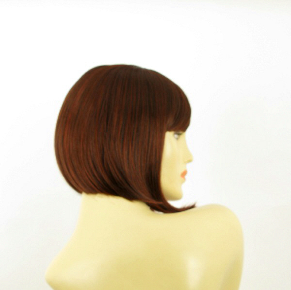 Perruque Courte Synthétique Dark Brown Copper Intense - Modèle FLORENCE 322 - Neuf Avec étiquettes
