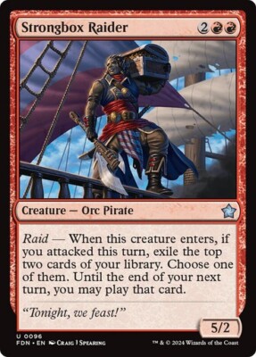 Strongbox Raider - FDN - Uncommon - MTG Magic Pack fresh