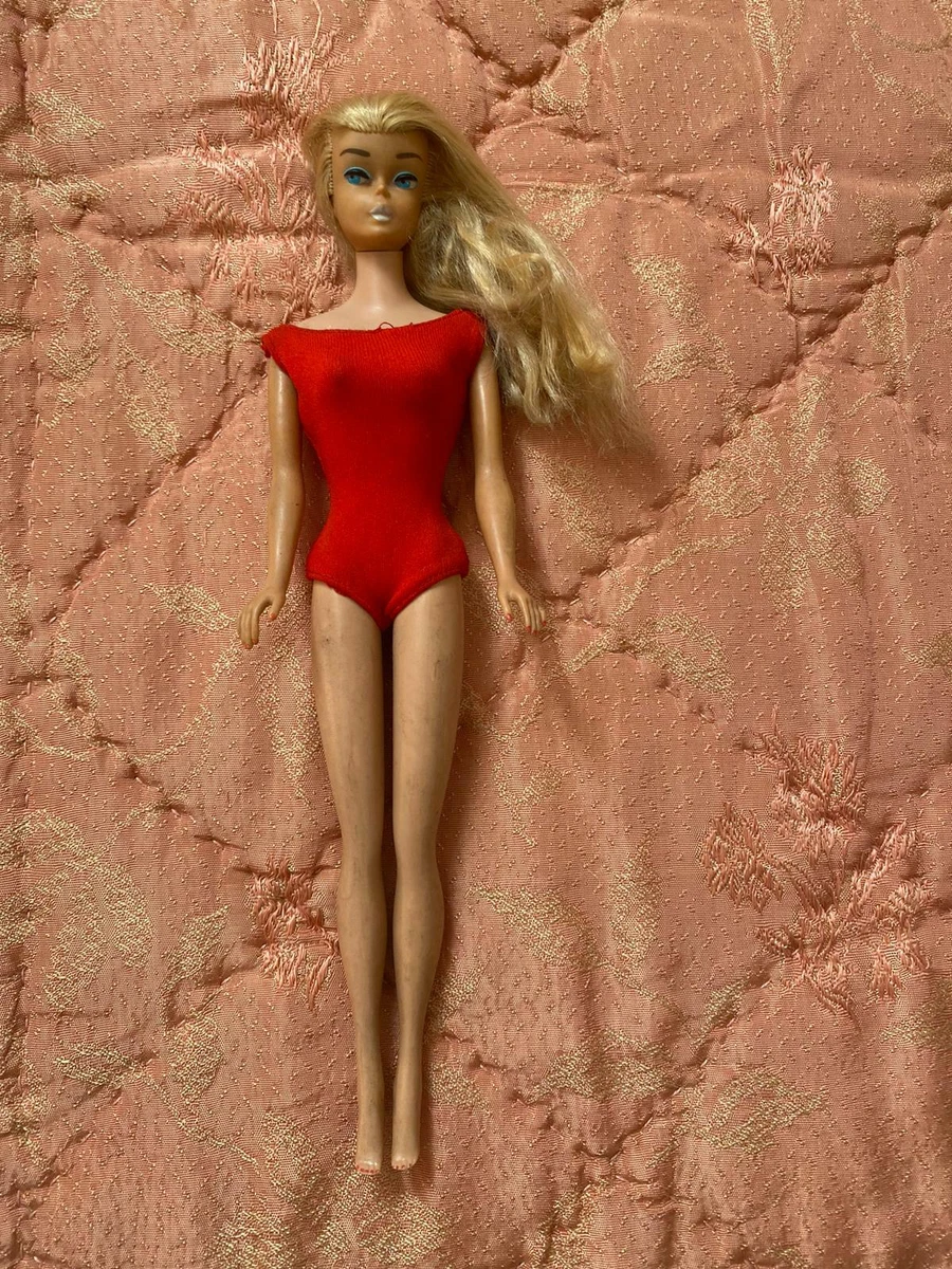Very Rare 60 s Barbie Long Hair Original Midge with Red Costume