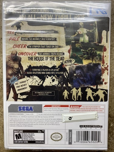 SEALED! The House of the Dead: Overkill (Nintendo Wii, 2009) NEW - Picture 2 of 7