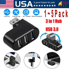 3 Port High Speed USB 3.0 Multi HUB Splitter Expansion Desktop PC Laptop Adapter