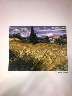 Vincent Willem van Gogh off set lithograph cm 50x70 signature on plate with COA