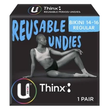 U By Kotex Thinx Reusable Period Undies Bikini Cut Regular 1 Pair Size 14-16