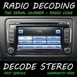 Código de radio de coche VW RCD510 servicio de desbloqueo RCD 510 rápido