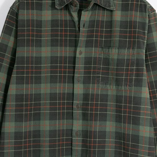 Vintage Gap Plaid Flannel Shirt Mens Large - Green Distressed Outdoors Hiking - Picture 3 of 7