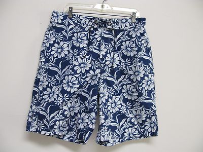 Tommy Jeans Men's Navy Blue & White Board Swim Shorts Trunks Size L -  EUC