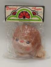 Darice No. 50018 Large Yarn Doll Head W/Hands Brownish Hair Freckles Hong Kong