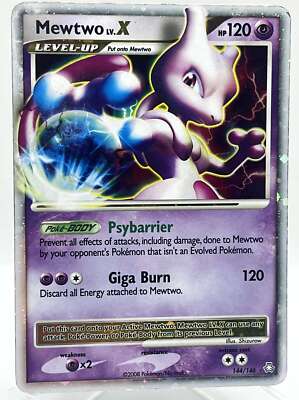 Mewtwo LV X 144/146 D&P Legends Awakened Holo Ultra Rare Pokemon