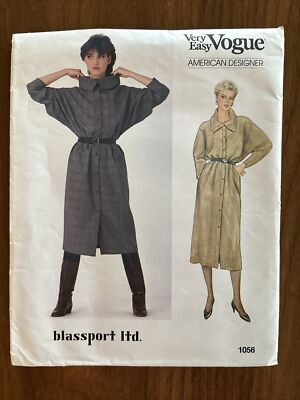 Blassport Ltd. 1056 Vogue Patterns American Designer Size 8 10 12 Cut Used