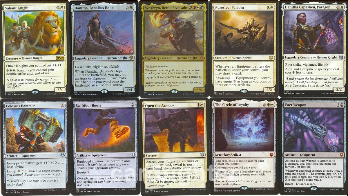 Custom Knight Equipment Tribal Commander EDH Deck - Syr Gwyn, Hero of  Ashvale | eBay