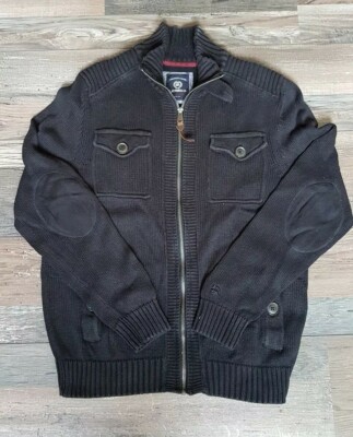 Lerros Herren Strickjacke Cardigan Gr. S Regular Fit Retro Vintage Schwarz 