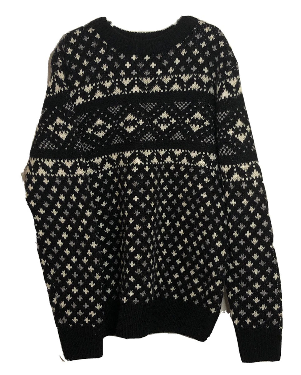 JOE FRESH Boys Black Fair Isle Sweater Size L (10/12) NWT | eBay
