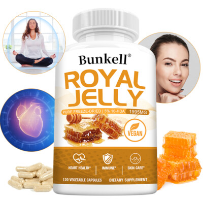 Royal Jelly Capsules | 1995mg | 30/60/120 count | Non-GMO and Gluten Free