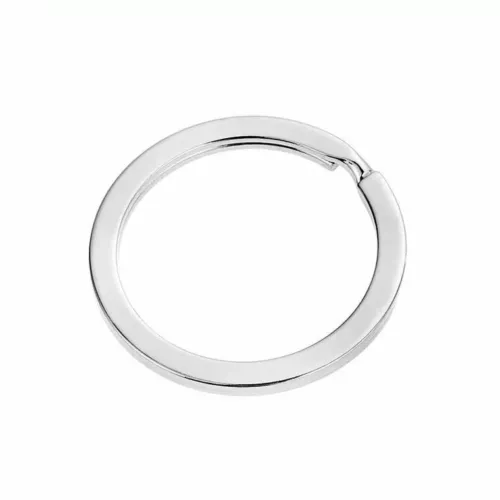 10 Pcs 25 mm Metal Flat Split Circular Keychain Hoops & Loop Keyring Connector - Picture 5 of 11