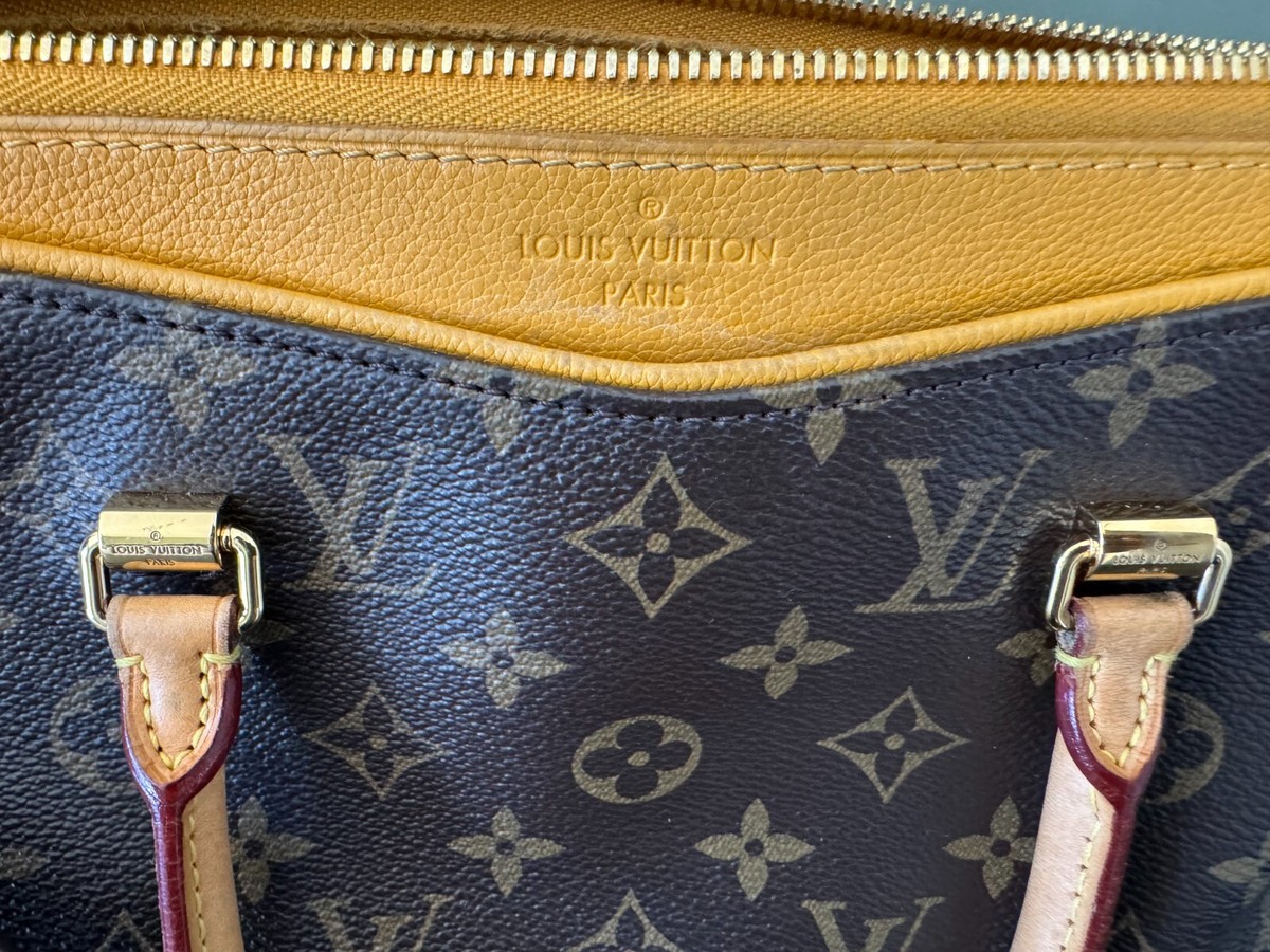 LOUIS VUITTON Pallas MM Monogram Saffron Yellow Shoulder Handbag