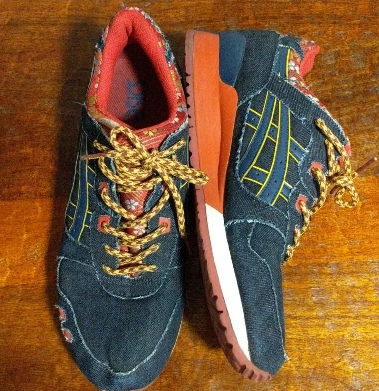 RARE Asics Limited Edition Gel Lyte III Kimono Japanese Denim US 10.5
