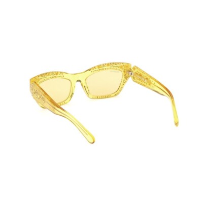 SWARVOSKI SK380 39J Yellow Cateye Plastic Sunglasses Frame  display picture 2