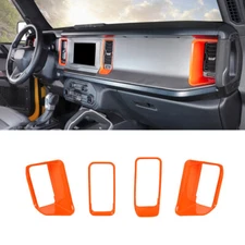 Dashboard A/C Air Conditioner Vent Cover Trim Frame For Ford Bronco 2021+ Orange