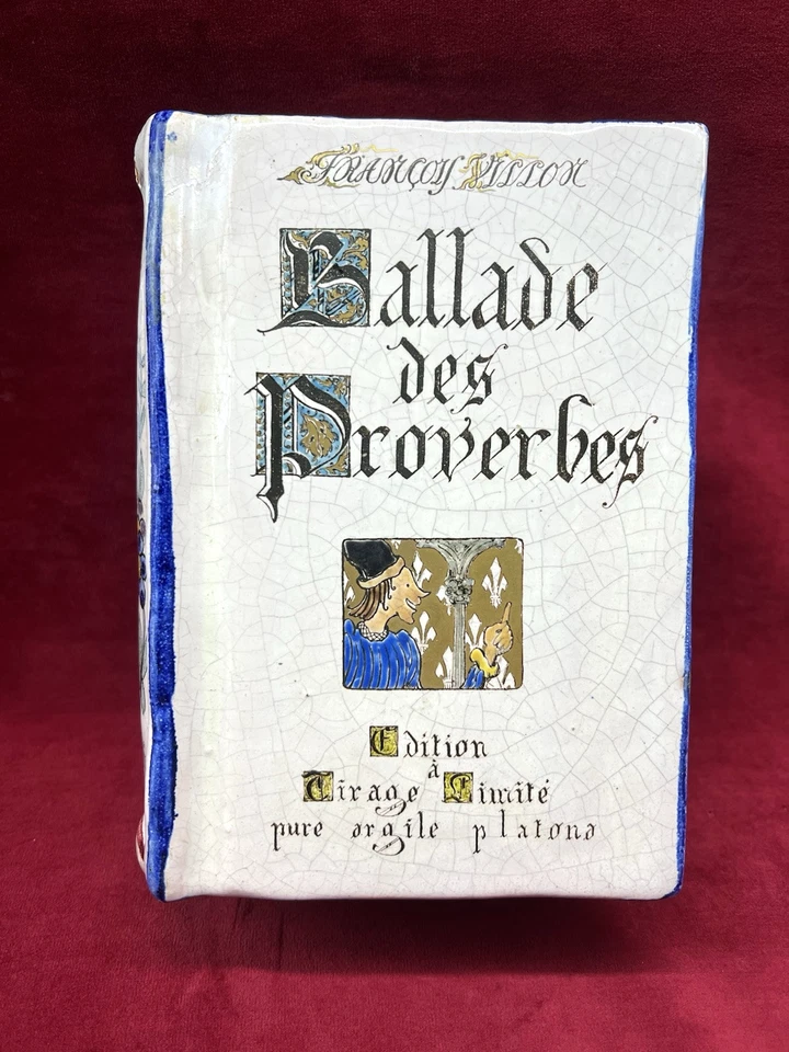 PLATON POTERIE DU VIEUX MONTMARTRE PARIS VASE LIVRE POEMES POESIES ROMANTIQUE - Photo 2/4