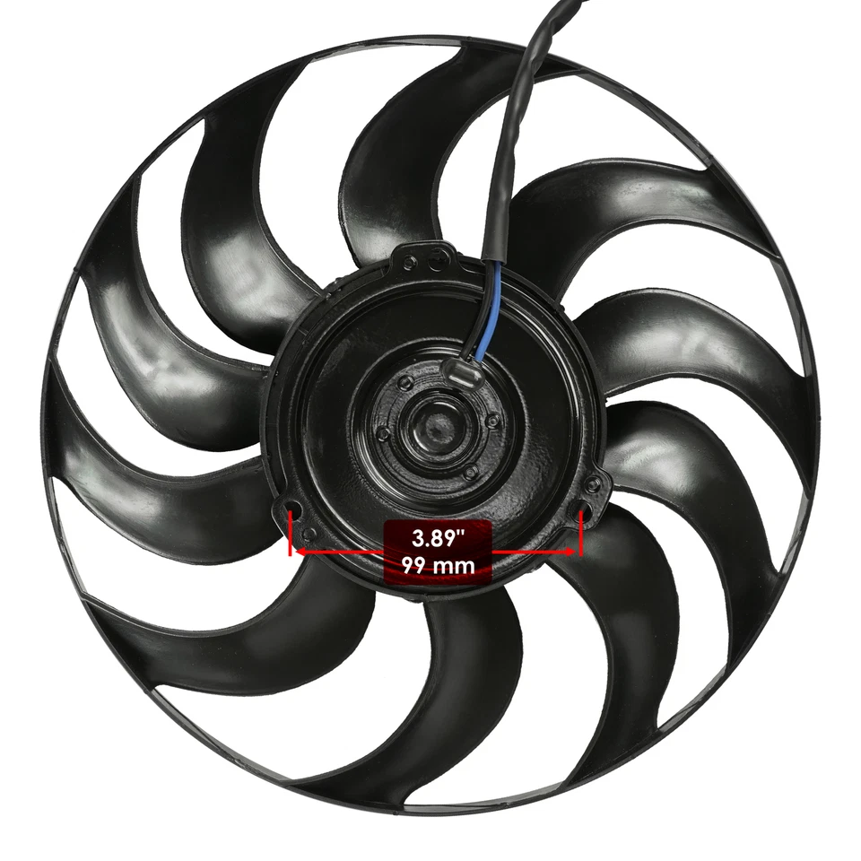 Ventilador de radiador Caltric para Polaris Scrambler 850 2014 2015 2016 2017 2018-2021 Foto 3 de 4