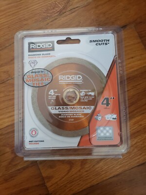 Rigid 4in. Wet Cutting Glass/Mosaic Diamond Tile Blade (Wet Use)