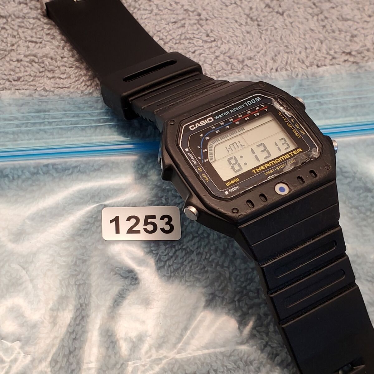 Vintage Casio TS-1200 Digital Quartz Watch THERMOMETER FOR Vintage Casio TS-1200 Digital Quartz Watch THERMOMETER FOR