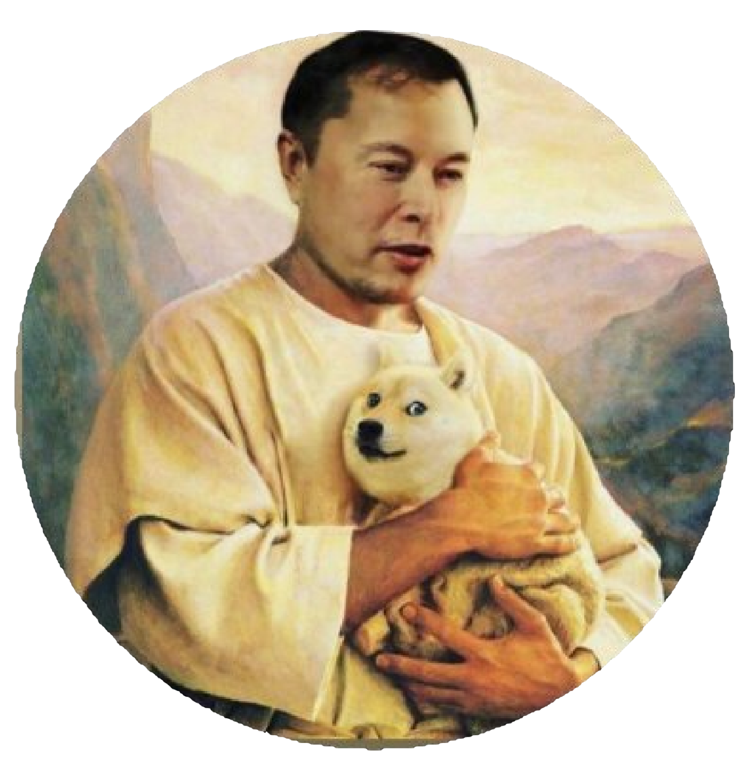 Elon Musk with Shiba Inu Dogecoin NFT Non Fungible Token - Bitcoin