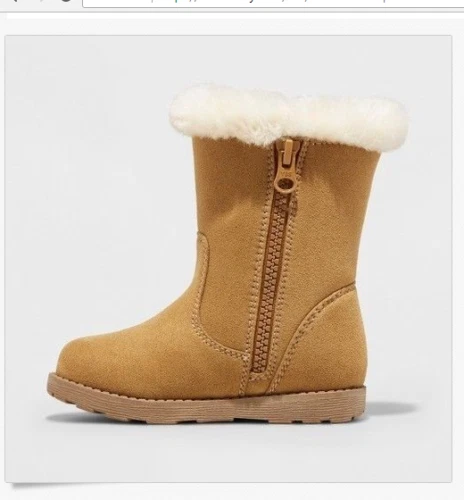 Acogedoras botas de moda de lana Katrina para niñas pequeñas Cat & Jack - tostadas Foto 2 de 4