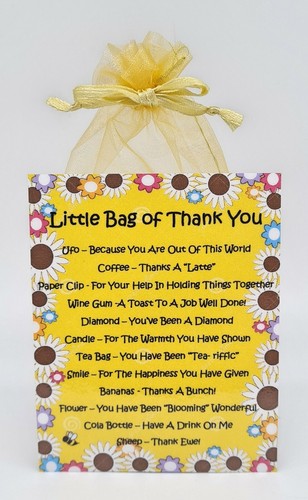 Little Bag of Thank You ~ A Unique Fun Novelty Gift To Say Thank You - Picture 4 of 4