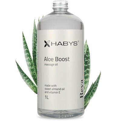 HABYS REYA Aloe Boost Massageöl Öl | Erfrischende Aloe- Note | 1L