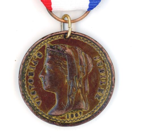 Queen Victoria Golden Jubilee medal medallion Australian Celebration 1887 #63 - Afbeelding 1 van 4