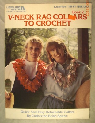 V-Neck Rag Collars To Crochet, Book 2 - Leisure Arts #1211 - 1 Pattern