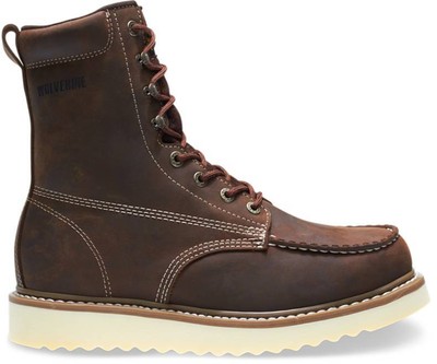 wolverine 8 inch moc toe work boots