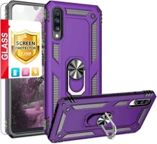 TJS Compatible with Samsung Galaxy A50 2019 Case, with Tempered Glass Screen...