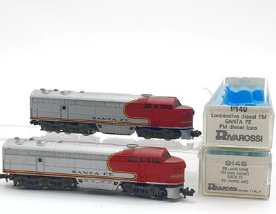 RIVAROSSI VINTAGE 9140+9145 LOCOMOTORE MOTRICE+TRAINO FM SANTA FE