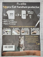 FixZilla Anti Cat Scratch Furniture Protector, 10-Pack Couch Protector